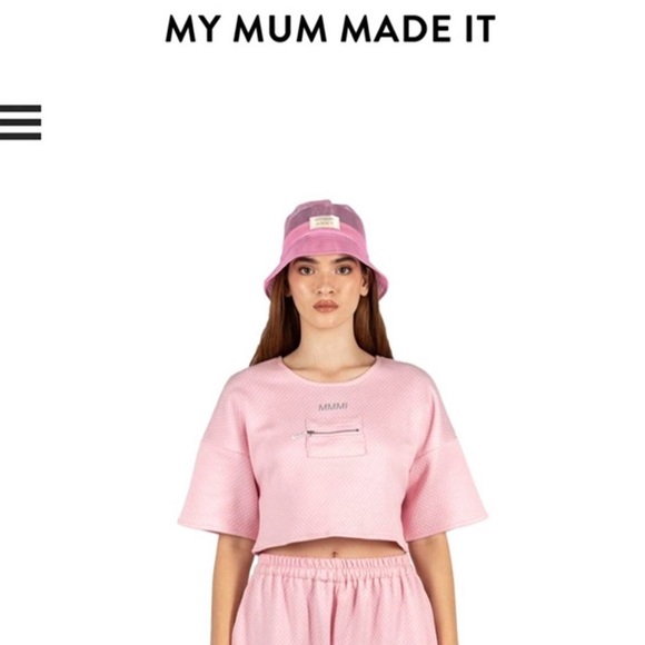 MyMumMadeIt coral pink crop top - Picture 1 of 4